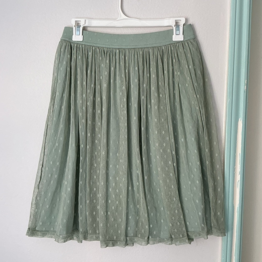 Mikarose Sage Green A-Line Skirt